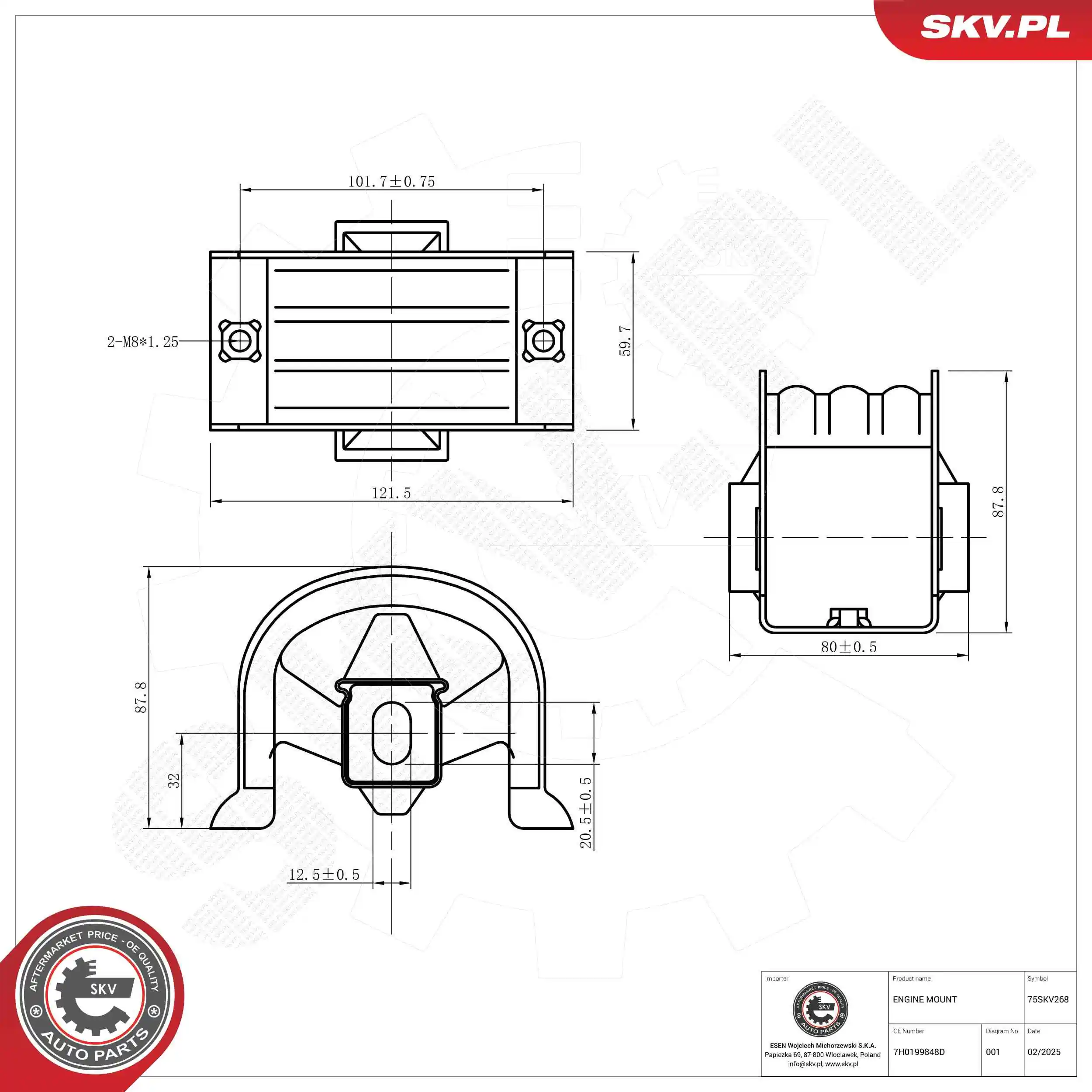 Mounting, engine